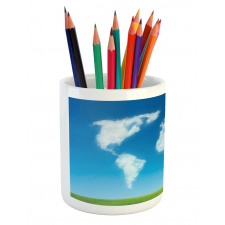 Colored Clouds in Sky Pencil Pen Holder