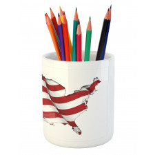 United States Flag Pencil Pen Holder