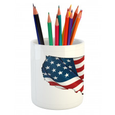 United States Flag Pencil Pen Holder