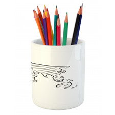 Sketch Outline Pencil Pen Holder