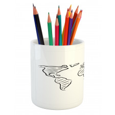 Sketch Outline Pencil Pen Holder