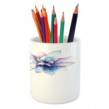 Retro Flowers Pencil Pen Holder