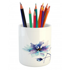 Retro Flowers Pencil Pen Holder