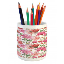 Peonies and Roses Pencil Pen Holder