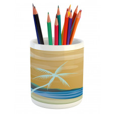 Sandy Exotic Beach Pencil Pen Holder