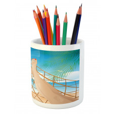 Hawaiian Ocean Hammock Pencil Pen Holder