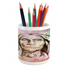 Chief Portrait Pencil Pen Holder