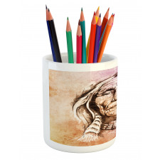 Chief Portrait Pencil Pen Holder