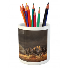 Cowboy Riding Horse Pencil Pen Holder