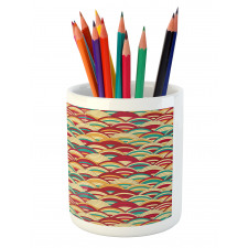 Repeated Striped Squama Art Pencil Pen Holder