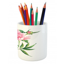 Vintage Peony Pencil Pen Holder