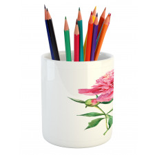 Vintage Peony Pencil Pen Holder