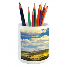 Historic Village Scenery Pencil Pen Holder