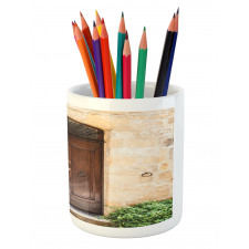 Rusty Wood Door Italian Pencil Pen Holder