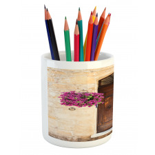 Rusty Wood Door Italian Pencil Pen Holder