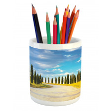 Mediterranean Trees Pencil Pen Holder