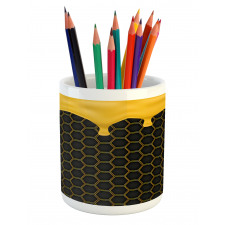 Honeycomb Dripping Beehive Pencil Pen Holder