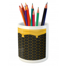 Honeycomb Dripping Beehive Pencil Pen Holder