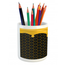 Honeycomb Dripping Beehive Pencil Pen Holder