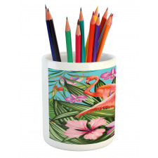 Hibiscus Tropic Flower Pencil Pen Holder