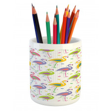 Retro Colorful Pattern Pencil Pen Holder