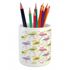 Retro Colorful Pattern Pencil Pen Holder