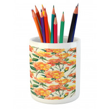 Old Bridal Vivid Bouquet Pencil Pen Holder