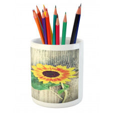 Wood Board Bouquet Pencil Pen Holder