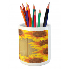 Flower Frame Circle Pencil Pen Holder