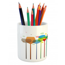 Wine Colorful Glasses Pencil Pen Holder