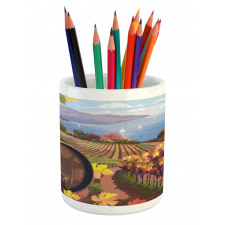 Cartoon Vineyard Grapes Pencil Pen Holder