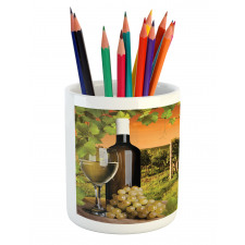 Bottle Grapes Sunset Pencil Pen Holder