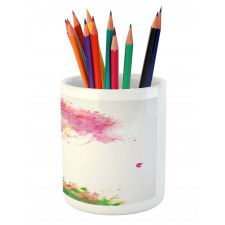 Spring Blossoming Tree Pencil Pen Holder