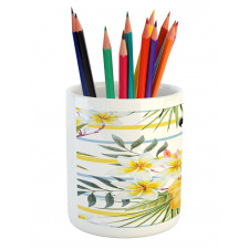 Tropic Exotic Parrots Pencil Pen Holder