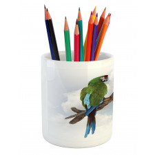 2 Parrot Macaw Bird Pencil Pen Holder