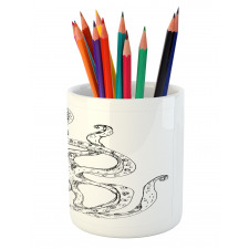 Hipster Animal Sketch Pencil Pen Holder