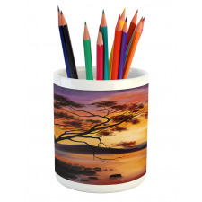 River Mountain Sunset Pencil Pen Holder