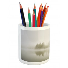 Boat on Lake Nature Pencil Pen Holder