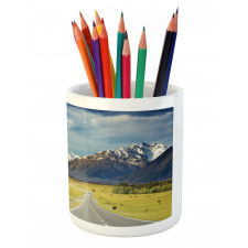 Snowy Mountains Alps Pencil Pen Holder