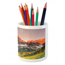 America Mountain Peaks Pencil Pen Holder