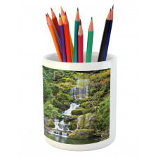 Trees Foliage Rock Garden Pencil Pen Holder