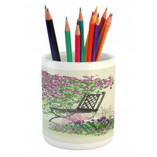 Flowers Blooming Garden Pencil Pen Holder