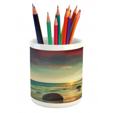 Dramatic Sunrise Tropical Pencil Pen Holder