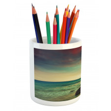 Dramatic Sunrise Tropical Pencil Pen Holder