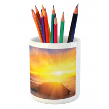 Colorful Sunset Sky Pencil Pen Holder