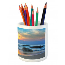 Sandy Peaceful Beach Pencil Pen Holder