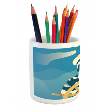 Sailor in the Ocean Pencil Pen Holder