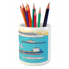 Ships Yacht Ferry Pencil Pen Holder