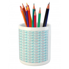 Marine Items Pattern Pencil Pen Holder