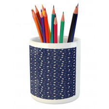 Birds in Marine Hats Pencil Pen Holder